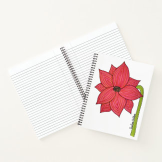 Red Flower Notebook