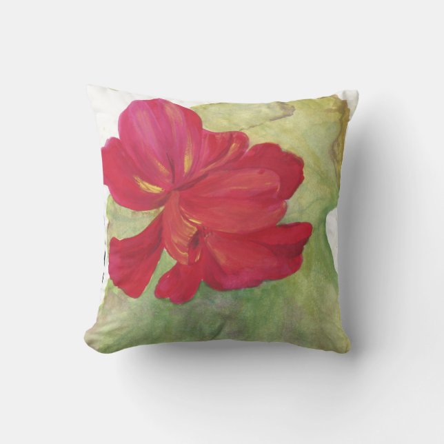 red flower on white pillow (Front)