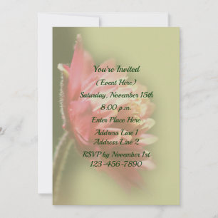 Red Flower Party Invitation