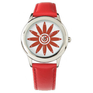 Red Flower Petals Fresh Floral Blossom Watch
