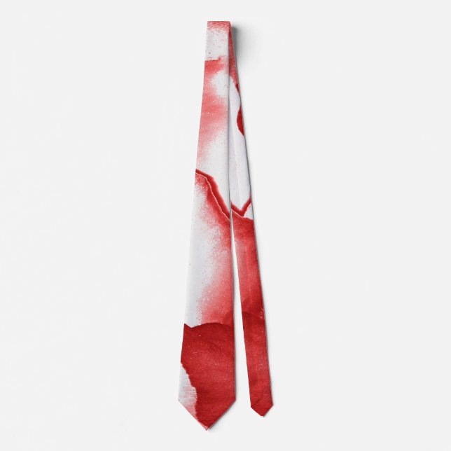 Red Flower Petals Tie (Front)