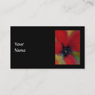 Red Flower, Poppy. Business Card