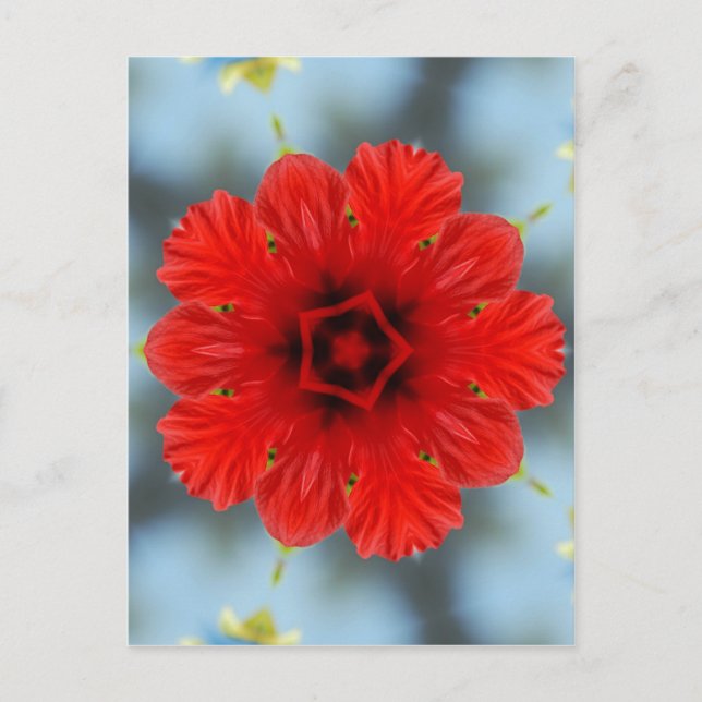 Red Flower Postcard (Front)