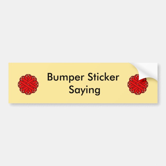Red Flower Ribbon by Kenneth Yoncich Bumper Sticker (Front)
