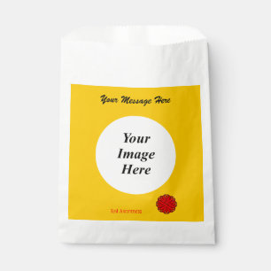 Red Flower Ribbon Template by Kenneth Yoncich Favour Bag