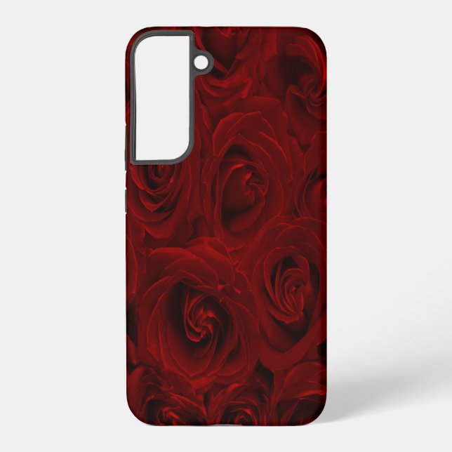 Red flower roses pattern samsung galaxy case (Back)