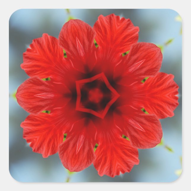 Red flower Sticker (Front)