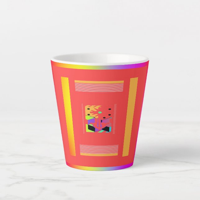 RED FLOWER Tazas Latte Mug (Front)