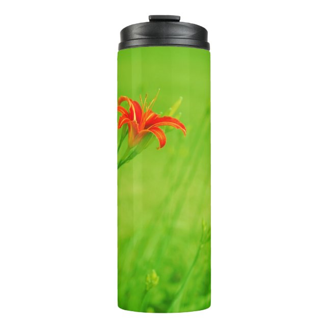 Red Flower  Thermal Tumbler (Front)