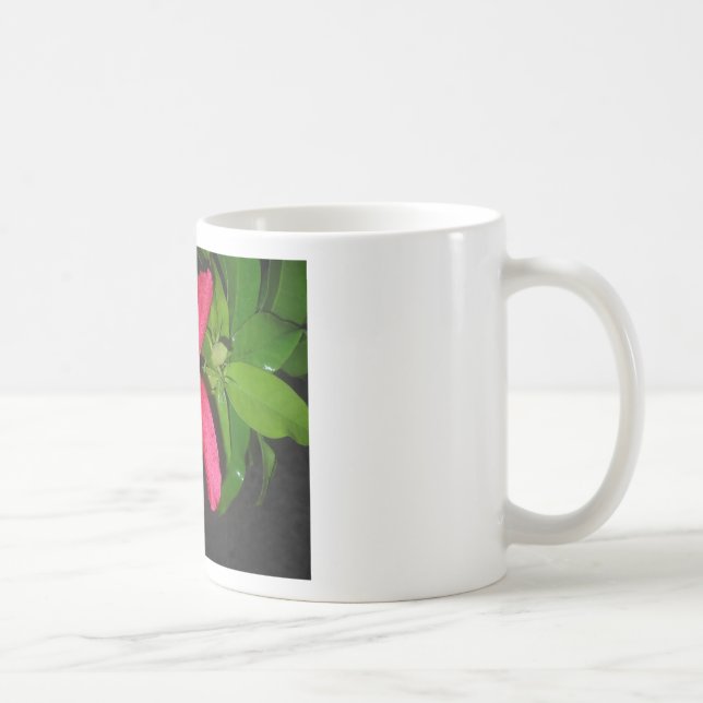 red flowered hibiscus coffee mug (Right)