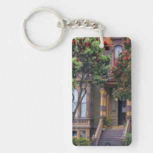 Red Flowering Gum Tree Frames Victorian Style Key Ring