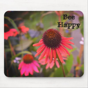 Red Flowers at RHS Wisley Bee Happy Mouse Pad