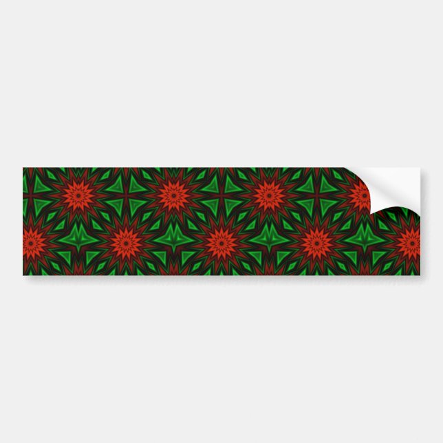 Red Flowers Bumper Stickers (Front)