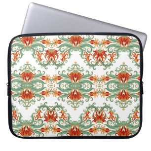 Red Flowers Chinese Style Ornamental Laptop Sleeve