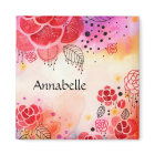 Red Flowers Custom Text