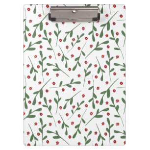 Red flowers, Green leaves pattern Clipboard