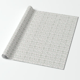 Red flowers, Green leaves pattern Wrapping Paper