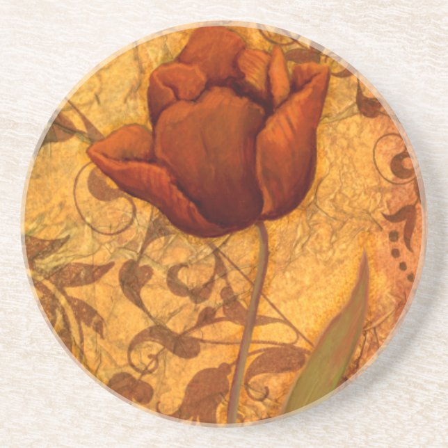 Red Flowers II Coaster (Front)