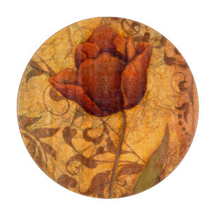 Red Flowers II Cutting Board