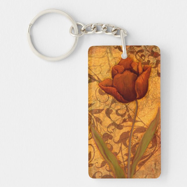 Red Flowers II Key Ring (Front)