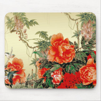 Red Flowers Mouse Pad