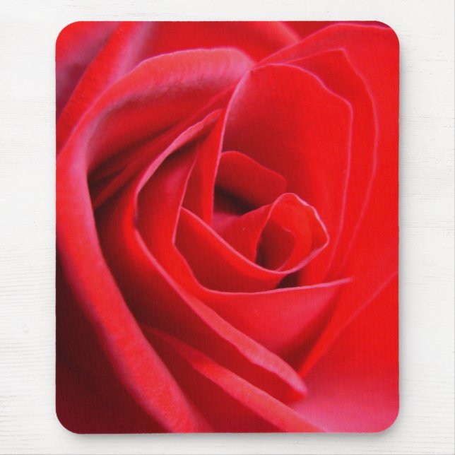 Red Flowers Mousepad Red Rose Decor Gifts (Front)