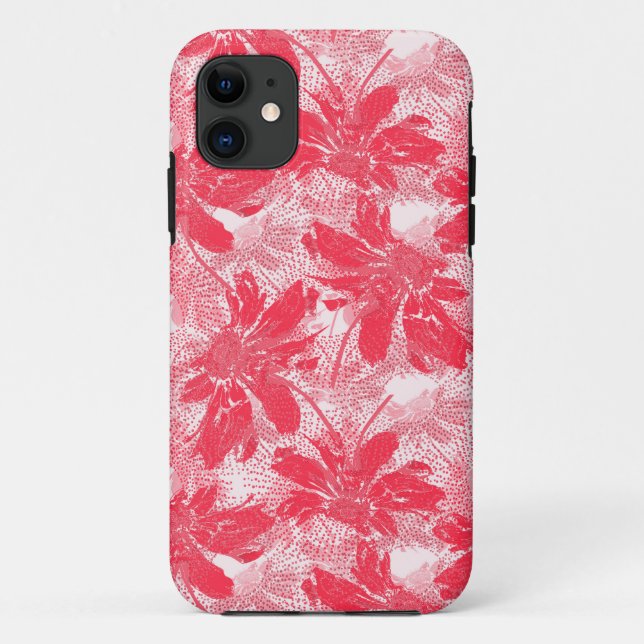 Red flowers on white. Case-Mate iPhone case (Back)