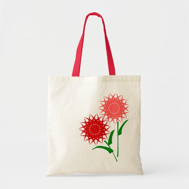 Red Flowers Tote Bag (Front)