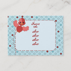 Red Flutter Bird Business Card