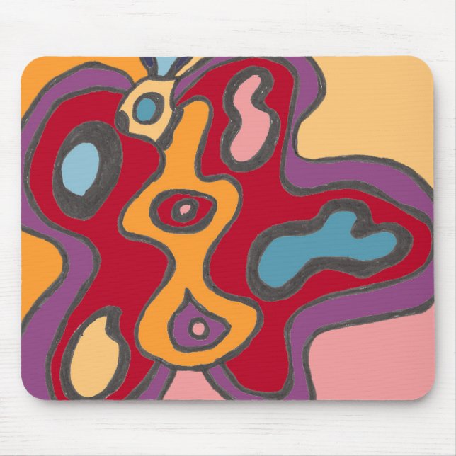 Red Flutterfly Mousepad (Front)