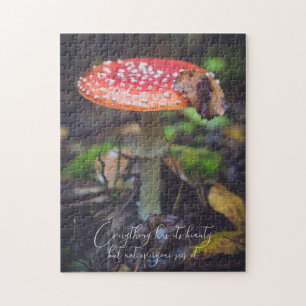 Red Fly Agaric Mushroom in the Forest Jigsaw Puzzle
