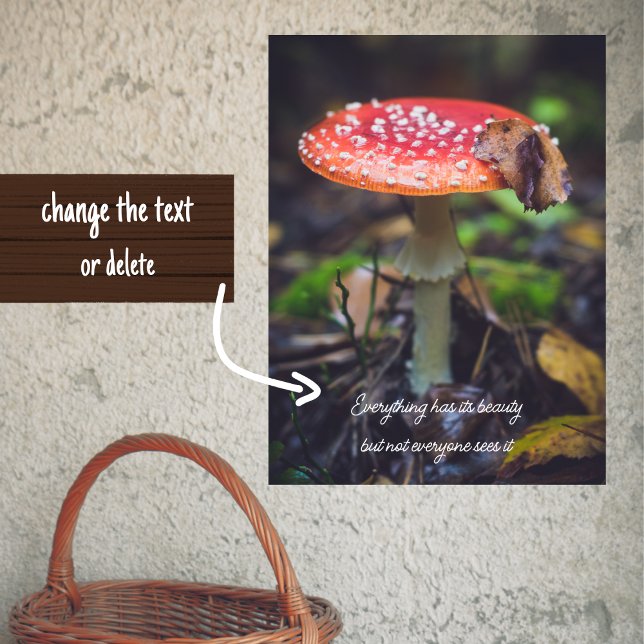 Red Fly Agaric Mushroom in the Forest Poster (Creator Uploaded)