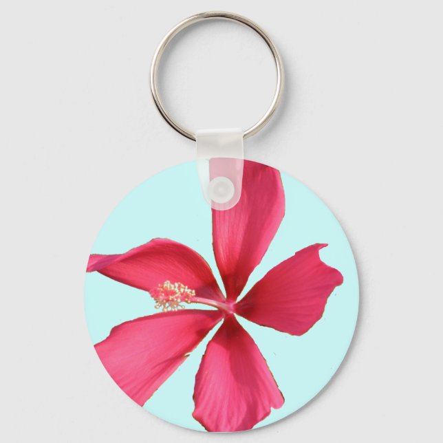 Red Flyer Hibiscus Key Ring (Front)