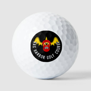 Red Flying Bat Holloween Customised Golf Ball