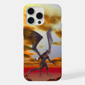 Red Flying Dragon with Coffee iPhone 15 Pro Max Case
