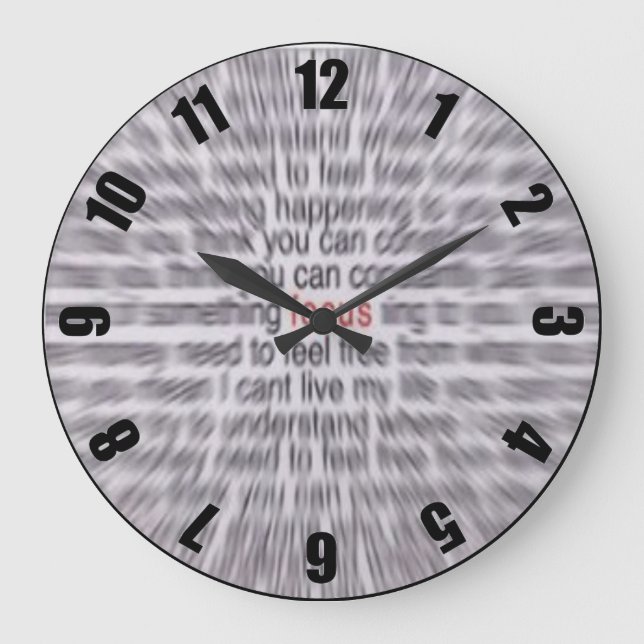 Red Focus Customised Designer Clock (Front)