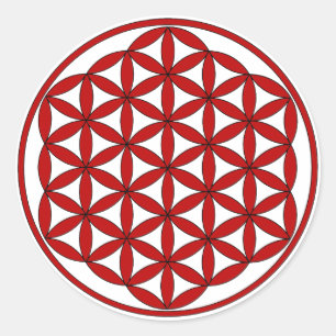 Red FOL Classic Round Sticker