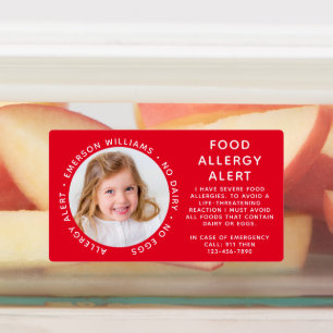 Red Food Allergy Alert Photo