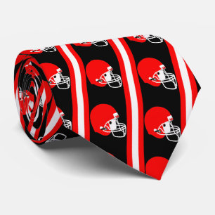 Red Football Helmet on Black Necktie 2