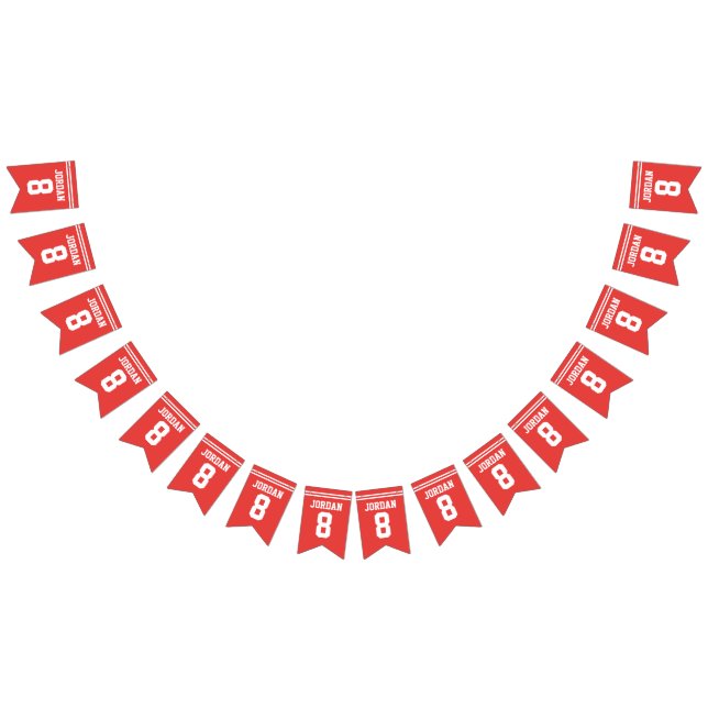 Red Football Jersey - Sports Theme Birthday Party Bunting (All)