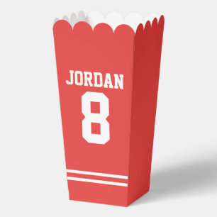 Red Football Jersey - Sports Theme Birthday Party Favour Box