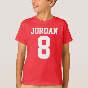 Red Football Jersey - Sports Theme Birthday Party T-Shirt
