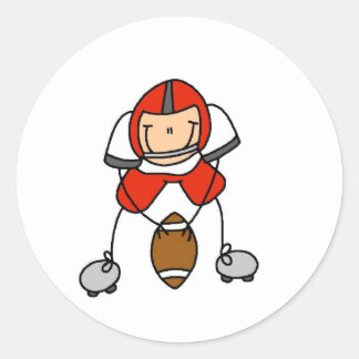 Red Football Player Sticker