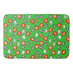 Red football shirts bath mat