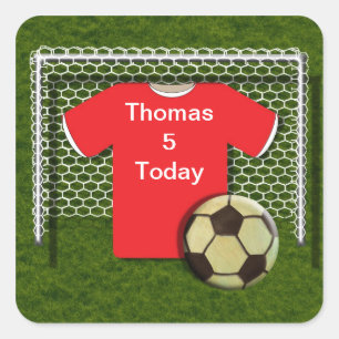 Red Football Soccer Theme Stickers