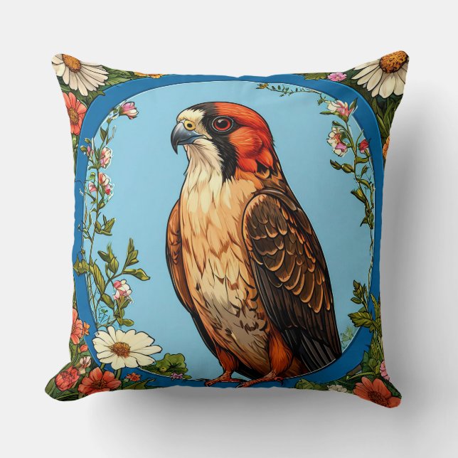 Red-footed falcon Bird Raptor Nature Decor Cushion (Front)