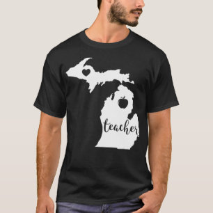 Red For Ed Michigan Teacher Public Education _3 T-Shirt