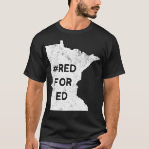 Red For Ed Minnesota Teacher Public Education T-Shirt