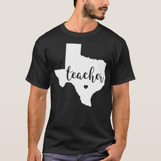 Red For Ed  Texas Teacher Public Education Support T-Shirt (Front)
