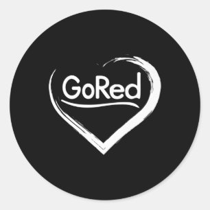 Red For Heart Disease Awareness Classic Round Sticker
